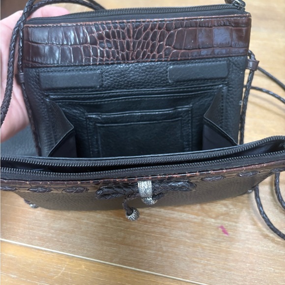 Brighton Elegant Black and Brown Crossbody Bag with matching wallet! - Picture 11 of 14